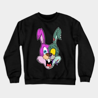 buny zombie cartoon Crewneck Sweatshirt